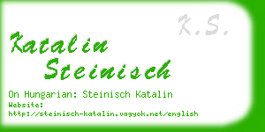 katalin steinisch business card